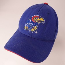 Adidas Boys Hat Kansas Jayhawks Blue Red Youth One Size