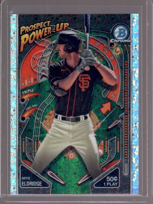 BRYCE ELDRIDGE 2024 Bowman Chrome Prospect Power Up Mini Diamond Refractor #/150