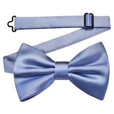 Branduce Solid Color Pre-tied Bow Tie Quality Adjustable Bowtie for Dusty Blue