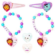 Adorable 6-Piece Toy Jewelry Set for Girls: Rings, Bracelets Clips Ages 3