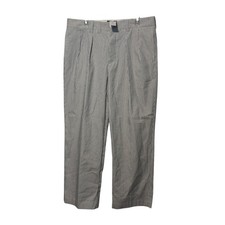 Todd Snyder Corded Stripe Officer Trouser Mens 34 Navy Pleated Cotton Pants