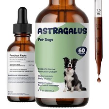 Astragalus Root Drops for Dogs, Immune Vitality Support Amber bottle