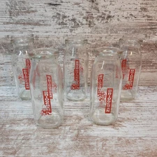 Bridgeman Dairy Duluth Minnesota Half Pint Glass Milk Bottle Lot Of 5 VTG 