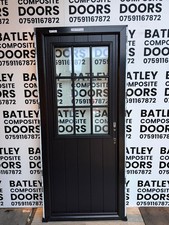 NEW EXTERNAL BLACK SOLID CORE COMPOSITE DOOR 897x2020mm *1989