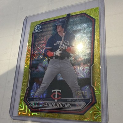 Bowman 2024 Chrome Prospects Walker Jenkins Twins Yellow Mojo /75 BCP-98