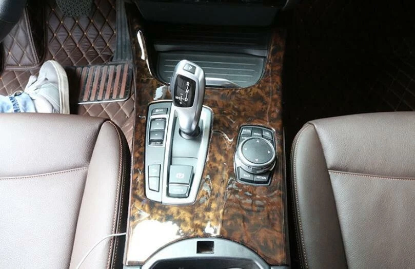 Fit For BMW X3 F25 X4 F26 2014-2017 Wood Grain Central Console Gear Shift Cover - Image 3 of 4