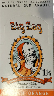 24 pack Booklets Zig-Zag - 1 1/4 French Orange Rolling Papers - (32 Papers)