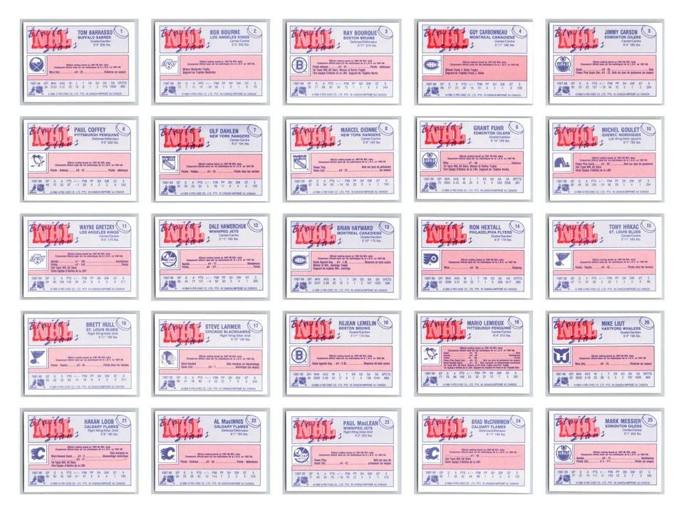 1988-89 O-PEE-CHEE MINIS 46 CARD SET with WAYNE GRETZKY & 20 other HOF Players - Image 3 of 4