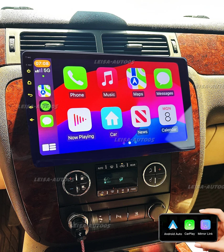 10.1"For Chevrolet Tahoe 2007-2014 Carplay Android 13 Car Stereo Radio GPS - Imagem 2 de 4