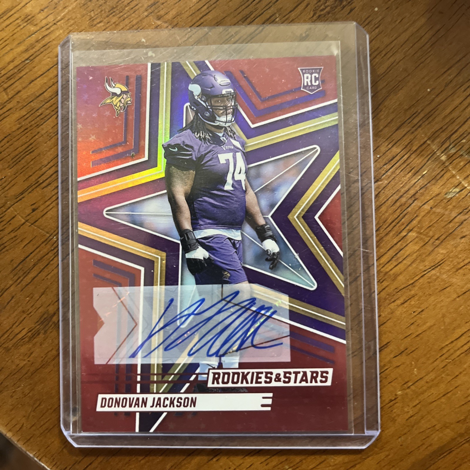 2025 Panini Rookies And Stars Donovan Jackson No.120 Red And GoldAuto (AU) (RC)
