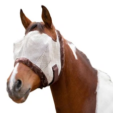 Kensington Fly Mask with Fleece Trim for Horses — Protects Face and Eyes from
