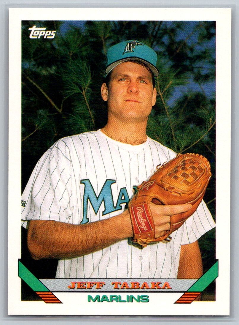 Jeff Tabaka 1993 Topps #586 Rookie Florida Marlins - Free Shipping