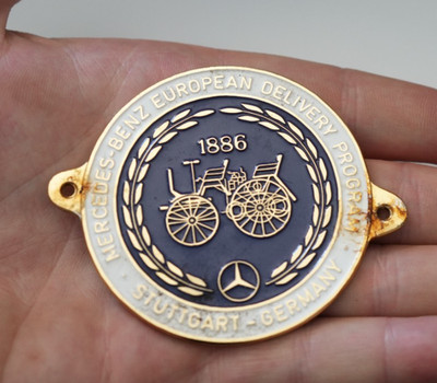 Autoplakette Mercedes-Benz European Delivery Program Stuttgart Germany Pforzheim