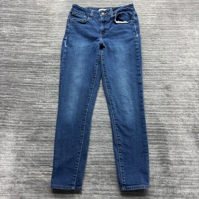 Levi's 721 Jeans Size 28 (Fits 28x27) Womens High Rise Skinny Blue Denim