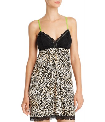 P.J. Salvage Womens Neon Night Pajama Night Gown, Brown, Small