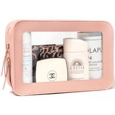 LETGO Clear Makeup Bags, TSA Approved Toiletry Bag with Zipper, Makeup Organi...