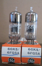 TWO NEW GE 6GK5 / 6FQ5A Vacuum Tubes Matching...
