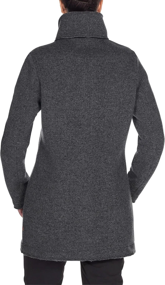 VAUDE Damen Mantel Lavin Coat Strickmantel, Outdoormantel, schwarz, 36 - Bild 2 von 4