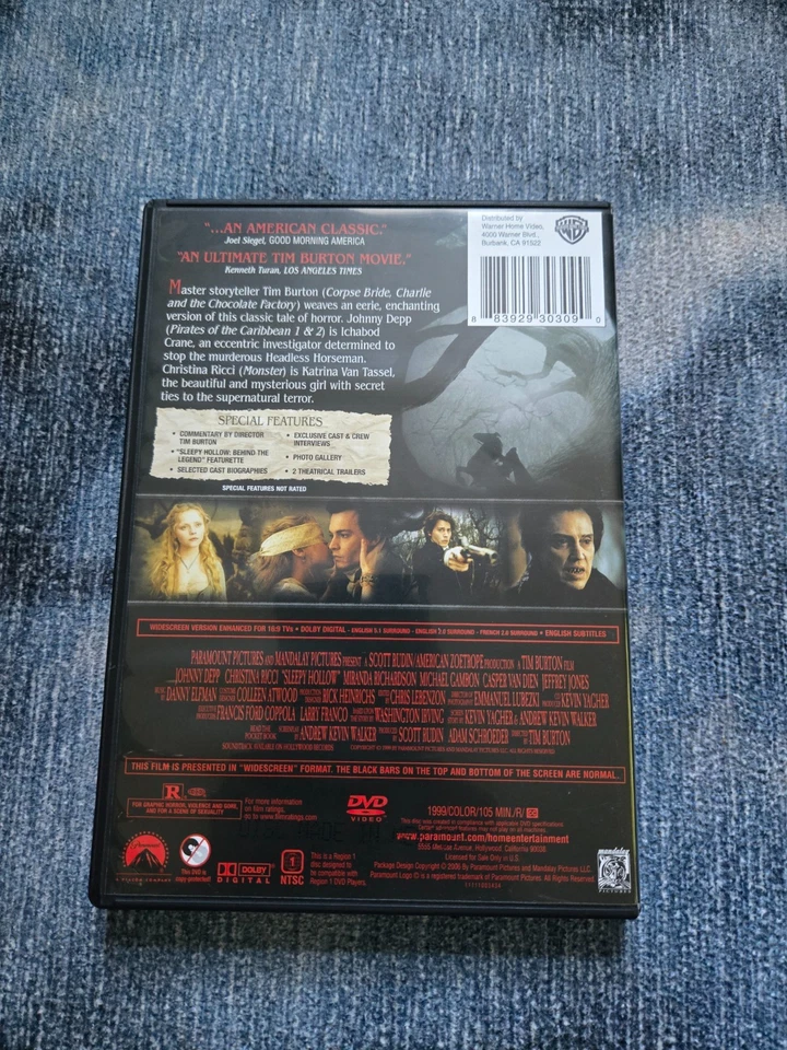 Sleepy Hollow - A Tim Burton Film (DVD, R, Released in 1999, Printed in 2006) - Image 2 of 4