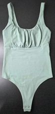 Abercrombie  Fitch Soft Collection Bodysuit Mint Ruched Tank XXS Coquette Core