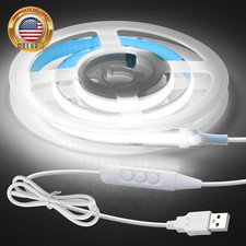 USB COB LED Strip 50Cm White LED Strip Lights for Bedroom Dimmable Light Strip w