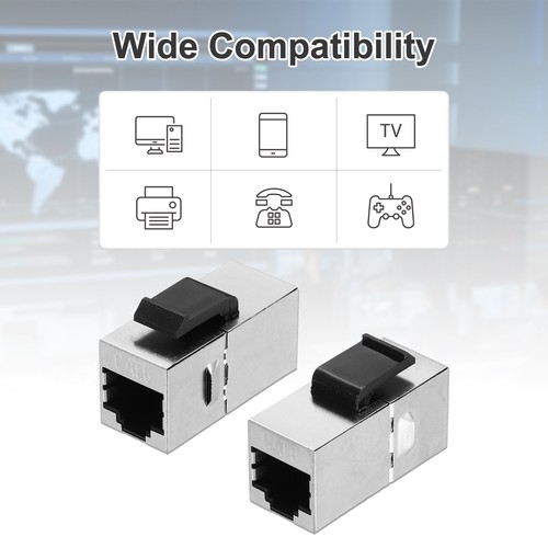 2 Pack RJ45 Cat 6 Ethernet Coupler Shielded Female to Female Ethernet Adapter - Photo 6/6