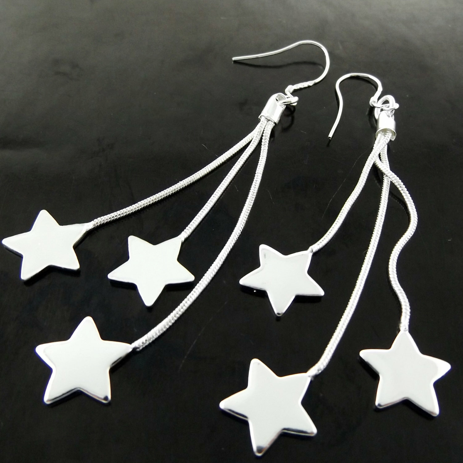 Hoop Earrings 925 Sterling Silver FLadies Stud Drop Dangle Bead Ball Design-image