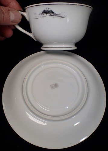 Kutani Vintage China Teil Tee Set Mt Fuji Bambus Wasser Szene Platin - Bild 10 von 12