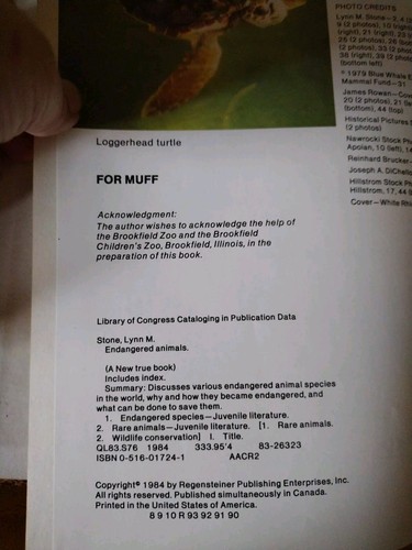 Endangered Animals (A New True Book) Childrens Press Chicago - Picture 4 of 8
