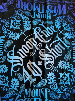 Snoop Dogg Ice Cube Mount Westmore Too Short Bandana Blue 24”x24