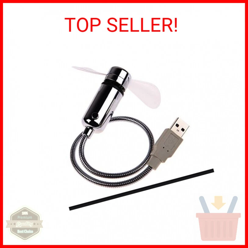 Ventilador de reloj USB Anyssecu con luz LED de reloj en tiempo real - Gadget genial (plateado 1 pieza) Foto 2 de 2