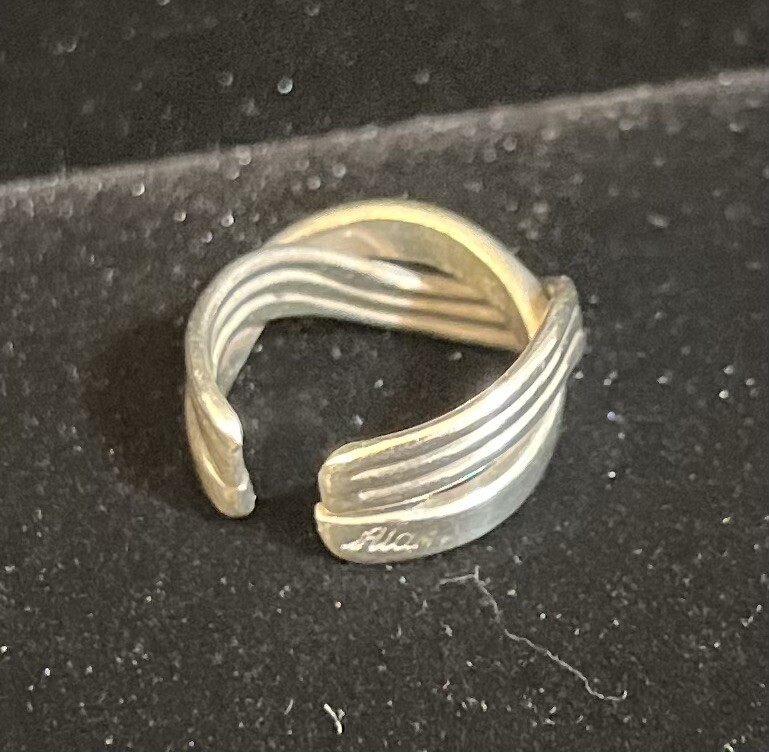 Sterling Silver Alan k Puzzle Ring Sz 6 View 4