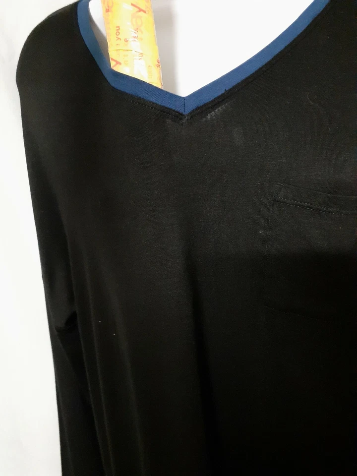 Top de pijama negro Alfani SOLO manga larga ligero mediano 48" BU ST  Foto 3 de 4