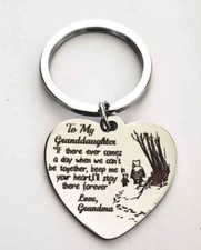 To My Granddaughter Love Grandma Keychain