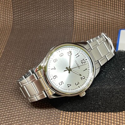 Orologio Da Uomo Casio Quadrante Argento In Acciaio Inossidabile Analogico Al Quarzo Mtp V005d 7b5 Mtpv005d 7