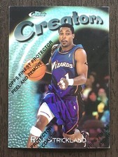 1997/98 TOPPS FINEST #292 ROD STRICKLAND SILVER REFRACTOR 92/1090 CARD UNPEELED