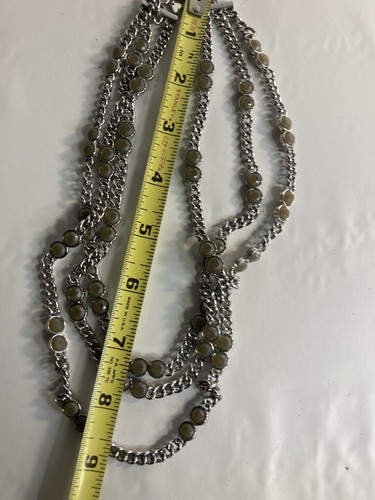 Banana Republic Silver Triple Stone Necklace - Picture 3 of 4