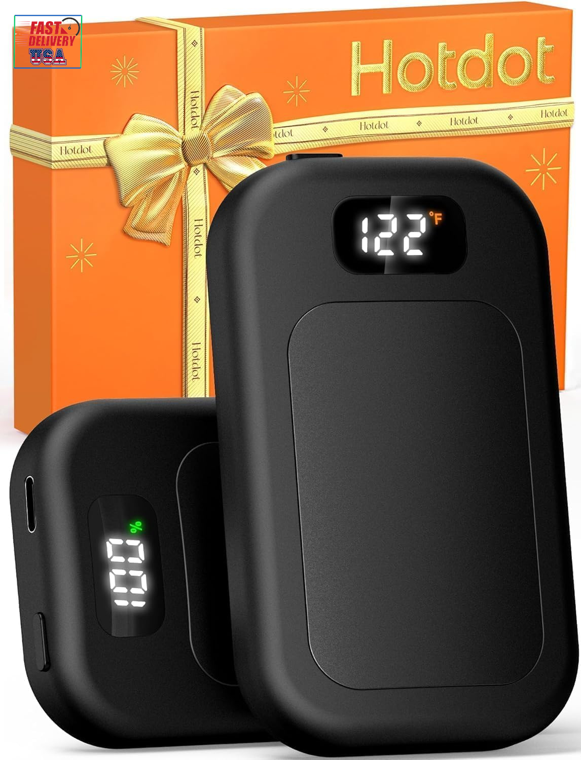 Hand Warmers Rechargeable 2 Pack, 6400Mah Electric Hand Warmers, AI Smart Chips