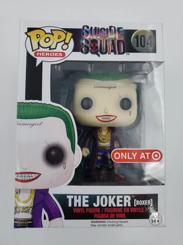 FUNKO POP! SUICIDE SQUAD THE JOKER BOXER FIGURE TARGET EXCLUSIVE 104 w/Protector