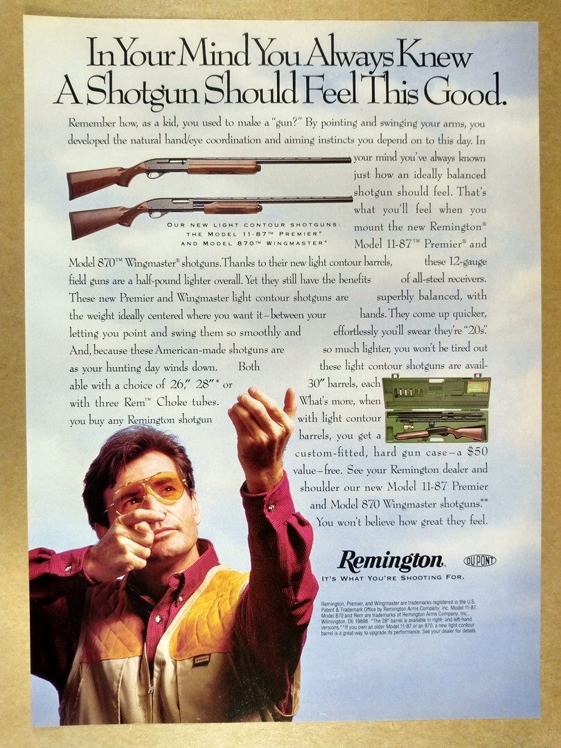 1992 Remington 11-87 Premier &amp; 870 Wingmaster Shotguns vintage 