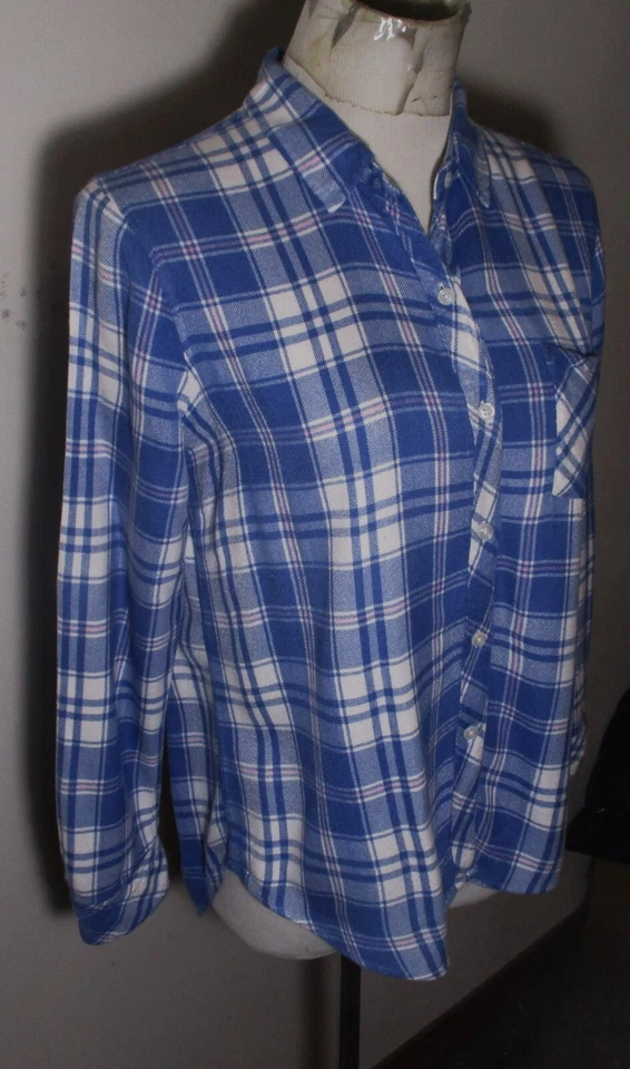 RAILS Blue Long Sleeve Flannel Shirt Size M - Image 3 of 4