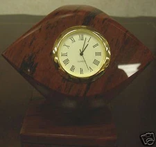 OBSIDIAN NATURAL STONE EYE SHAPE QUARTZ DESK CLOCK