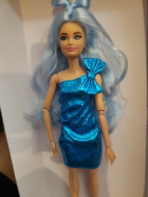 Barbie Blue Metallic Dress VIBRANT COLOR | eBay