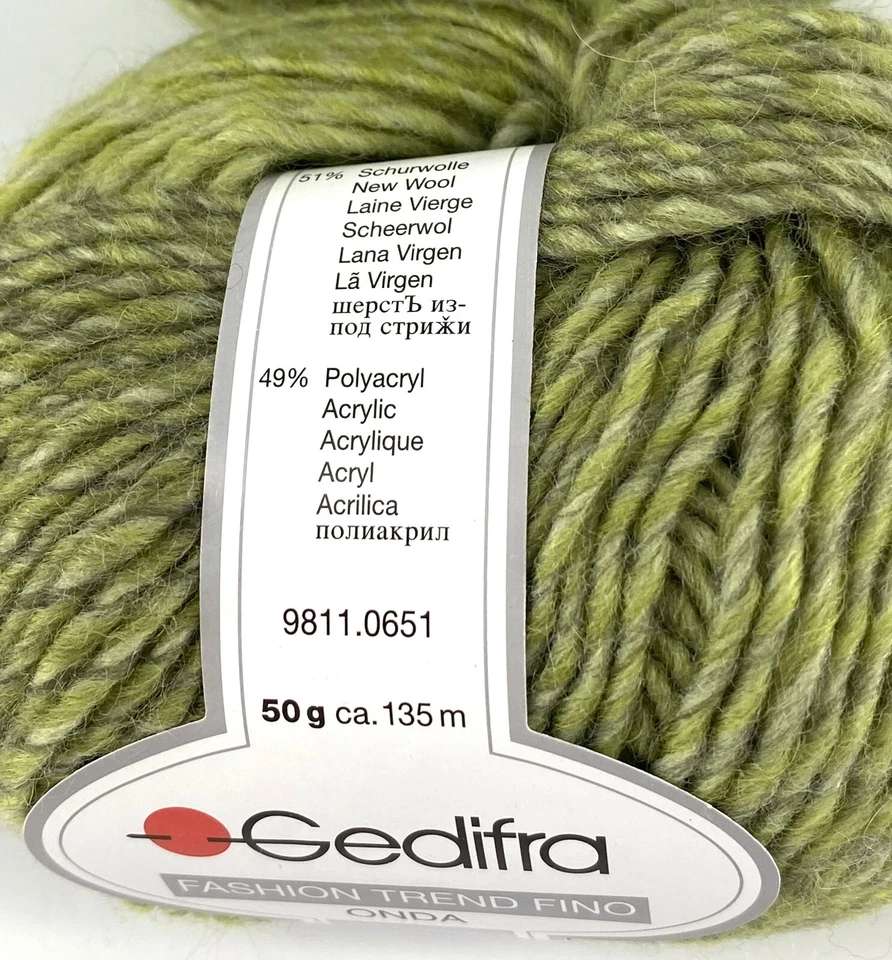 Gedifra Fashion Trend Fino - Medium Green - 2 skeins NEW - Image 2 of 3