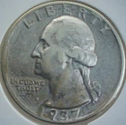 1937-D Washington Quarter – AU – 90% Silver – Low Mintage – Strong Detail Beauty
