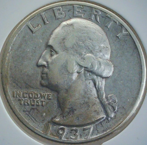 1937-D Washington Quarter – AU – 90% Silver – Low Mintage – Strong Detail Beauty