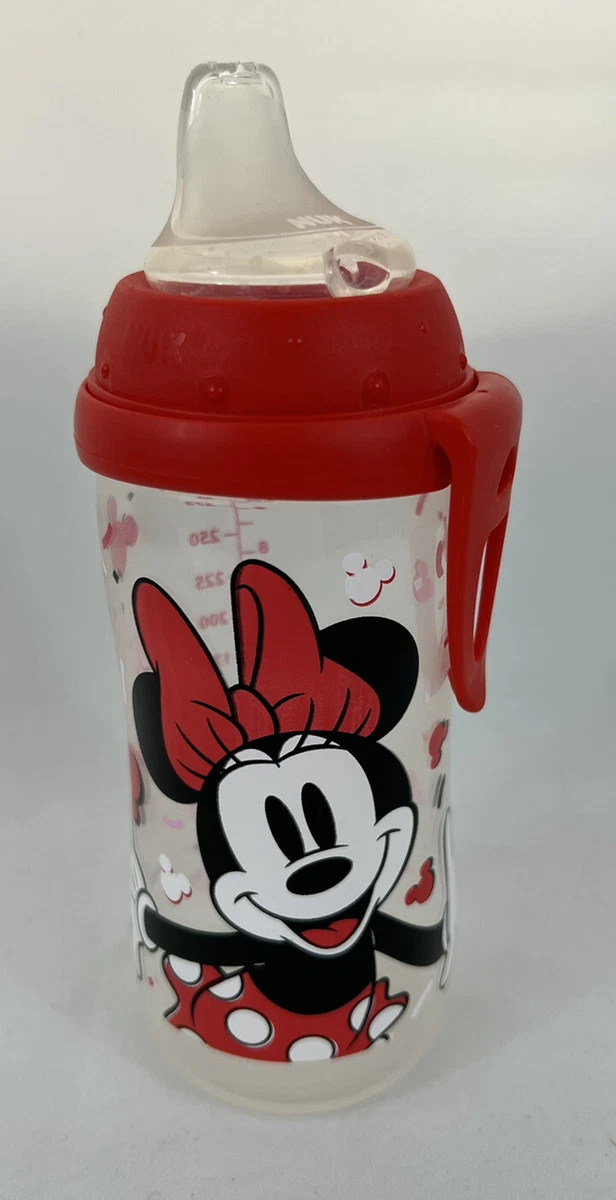 Red Nuk Minnie Mouse Bottle to Cup Transition Silicone Spout Sippy Toddler  10oz