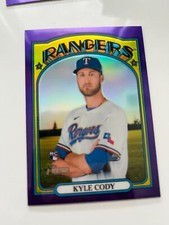 KYLE CODY 2021 Topps Heritage High Number PURPLE CHROME Hot Box #612 RC