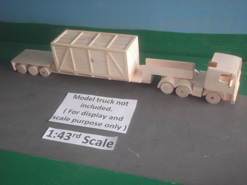 Wooden Model Truck Load 1:43rd Scale Large Crate - Picture 2 of 2