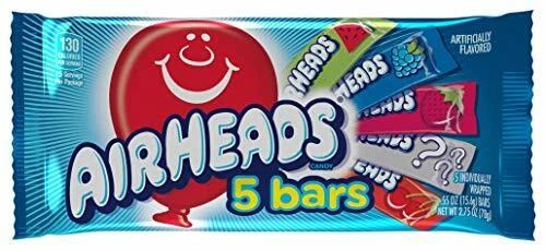 Airheads Variety 5 Full Size Bars Pack Counter Display Assorted Flavors 18 Pack - Picture 4 of 6